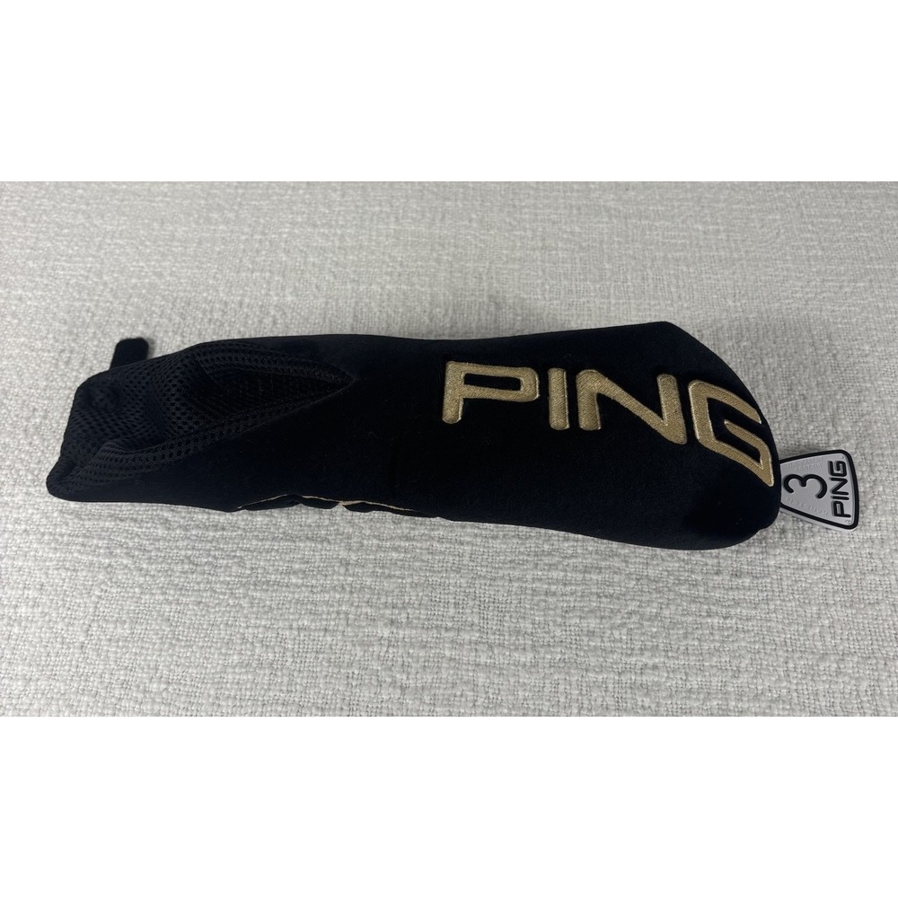 PING i3 17-4 Steel Driver 1‎ Woods Tag Golf Club Headcover Head Cover Black Gold
